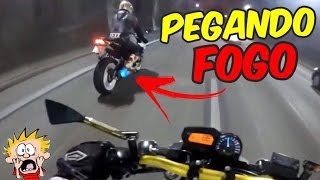 COLOCOU BOMBA NO ESCAPE DA MOTO CHAVÃO13 [upl. by Yt213]