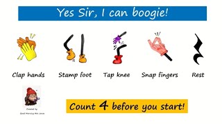 ‘Yes Sir I can boogie’ The Fratellis Body percussion [upl. by Kirred]