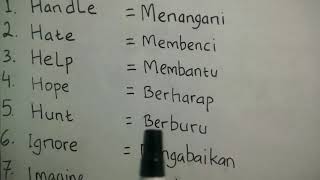 Belajar bahasa inggris menghafal regular verbs 14 [upl. by Hanford966]