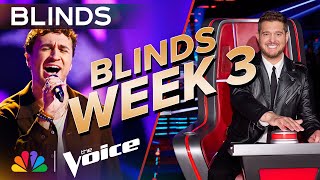 ShowStopping Blind Auditions from Week 3  The Voice  NBC [upl. by Il]