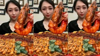 ASMR MUKBANG 🥨  SEAFOOD EATING CHALLENGE  2X SPICY CHINESE FOOD EATING CHALLENGE mukbang [upl. by Primo]