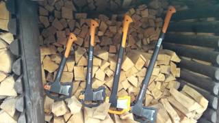 Fiskars X10X17X21X27 axes for splitting logs part 1 [upl. by Madella819]