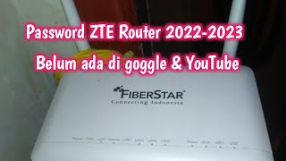 password router ZTE terbaru [upl. by Edris]