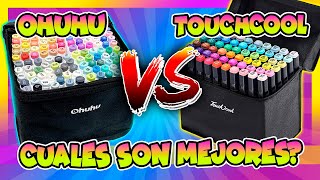 MARCADORES de Alcohol OHUHU vs TOUCHCOOL  Review Rotuladores Marcadores de Alcohol [upl. by Pennie298]