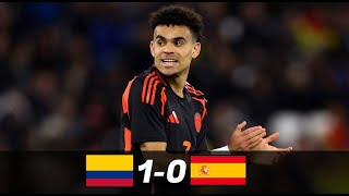 COLOMBIA vs ESPAÑA  1  0   GOLES y RESUMEN DEL PARTIDO  AMISTOSO INTERNACIONAL [upl. by Sherer]