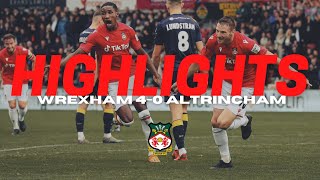 HIGHLIGHTS Wrexham 4 0 Altrincham [upl. by Ahsiuqram966]