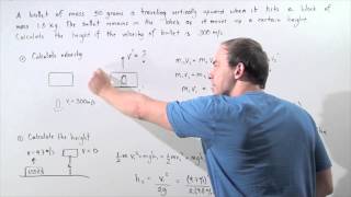 Completely Inelastic Collision Example  1 [upl. by Henry]