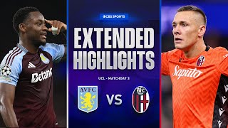 Aston Villa vs Bologna Extended Highlights  UCL League Phase MD 3  CBS Sports Golazo [upl. by Miko]