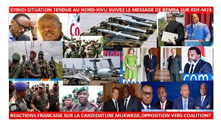 259SITUATION TENDUE AU NORDKIVUFARDC VERS OFFENSIVE CONTRE RDFM23REACTIONS FRANCE SUR MUKWEGE [upl. by Burkhart]