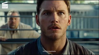 Jurassic World Falls into the raptors cage HD CLIP [upl. by Areek]