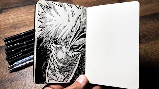 ASMR Drawing ICHIGO HOLLOW Real Time  Bleach [upl. by Amethist900]