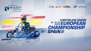 FIA karting European Championship 2024 KZKZ2KZ2 Masters  Round 1 Motorland Aragon Saturday [upl. by Aisercal]