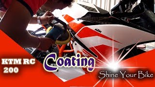 Coating of KTM RC 200  Teflon Coating  KTM 2017 Vlog 2 [upl. by Acirederf]