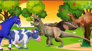 Dinosaur stampede running registan l Animal walking l Animal crossing l Back To Cartoon [upl. by Concordia759]