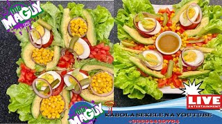 Recette de salade de ananas surimi tomate fromage  thon nature maïs sauce crudités Bénédicta [upl. by Gwenore]