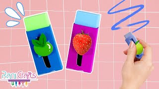 DIY Eraser at home  homemade eraser  Eraser decoration ideas Paper Crafts for School  EASY [upl. by Neltiak]