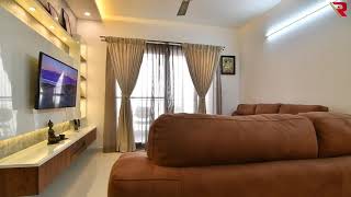 2 BHK flat interior work at Zonasha Elegance by Renato Interio  behind Prestige ferns residency l [upl. by Stargell]