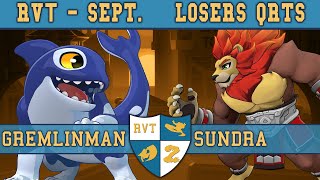 Rivals Varsity Tryouts September  Losers Quarters  GREMLINMAN Orcane vs Sundra Zetterburn [upl. by Gertrud745]