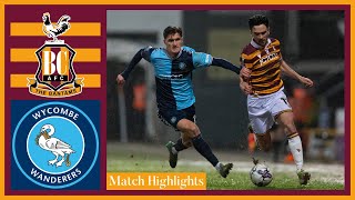 MATCH HIGHLIGHTS Bradford City v Wycombe Wanderers [upl. by Ettezel]