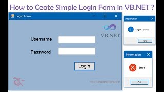 How to Create Simple Login Form in VBNET Without Connecting to Database [upl. by Eneja]