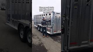 Which livestock trailer do you like better slat or punch farmer farm cattle cowpoke livestock [upl. by Aneetsirhc776]