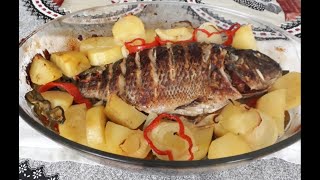 RECEITA  peixe assado com batata ao forno [upl. by Celtic]