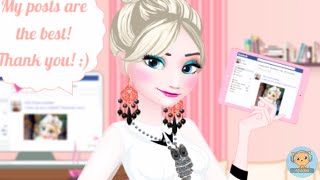 Frozen Elsas Facebook Blogger  Frozen movie games videos for kids and girls  4jvideo [upl. by Annod]