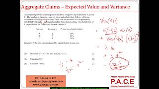 Aggregate Claims Expected Value and Variance [upl. by Hebe]