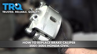 How to Replace Brake Caliper 20012005 Honda Civic [upl. by Nwahsirhc]