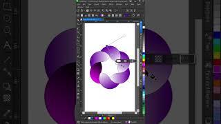 Como fazer Design de Logo em formato de laço em vetor com degradê no CorelDRAW 129 shorts [upl. by Teerprug]