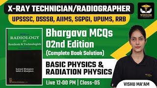 XRAY TECHNICIANRADIOGRAPHER Bhargava MCQs  Complete Book Solution  by Vishu Mam  Wisdom Classes [upl. by Petula]