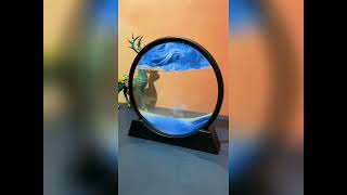 Moving Sand Art Picture3D Deep Sea Sandscape Glass Flowing Sand Frame [upl. by Agostino]