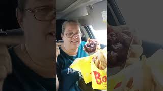 Bojangles new barbecue wings and bo berry cookie eating show bojangles mukbang foodieeatingshow [upl. by Simson867]