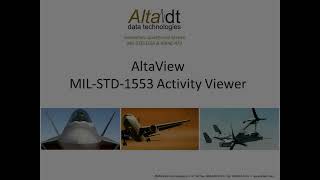 AltaView  MILSTD1553 Activity Viewer [upl. by Okimuy]