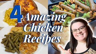 4 AMAZING Chicken Dinners You Will Make Again and Again  QUICK EASY Dinners Anyone Can Make [upl. by Naejeillib]