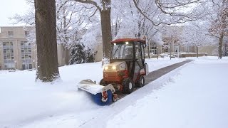 Clearing Snow from Walking Paths of College Campus [upl. by Gurevich416]