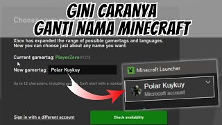 CARA CEPAT GANTI NAMA AKUN MINECRAFT KITA GANTI GAMERTAG MINECRAFT DI LAPTOP [upl. by Etteneg684]