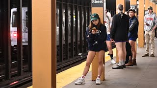 The No Pants Subway Ride 2020 in Manhattan NYC [upl. by Amarillis246]