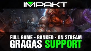 Gragas Support  Full Ranked Game [upl. by Ahsinal]