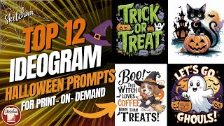 ideogram ai 12 Ideogram prompts for Halloween Designs  AI Design [upl. by Yaker]