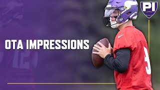 How did JJ McCarthy look at Vikings OTAs [upl. by Ettenrahs]