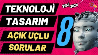 8 Sınıf Teknoloji ve Tasarım Dersi 2 Dönem 1 Yazılı Açık Uçlu Soruları ve Cevapları 2024 YENİ [upl. by Eppes]