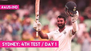 AUSvIND PUJARA century on Day 1 puts India forward AakashVani [upl. by Icrad819]