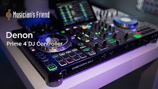 Denon Prime 4 Professional 4Channel DJ Controller  Features and Demo [upl. by Ilona341]