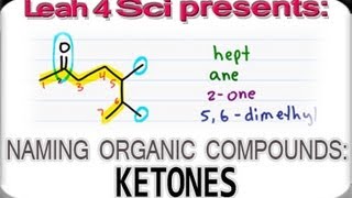 Naming Ketones Using IUPAC Nomenclature  Organic Chemistry tutorial by Leah4sci [upl. by Ayel]