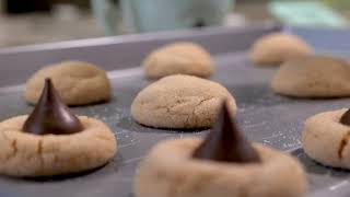 Peanut Butter Blossom Holiday Cookies with HERSHEYS KISSES [upl. by Weatherby]