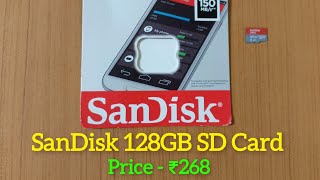 SanDisk 128GB SDTF Memory Card  Price  ₹268  From Meesho  Unboxing amp Review [upl. by Nevets]