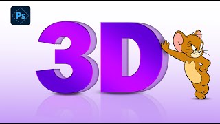 3D Text effect in Photoshop photoshop Tutorial [upl. by Peti490]