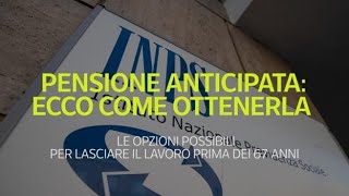 Pensione anticipata ecco come ottenerla [upl. by Harihs173]