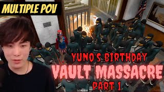 POV from Four Tee attendees police and much more  Sykkuno Birthday Vault Massacre  GTA NoPixel [upl. by Attiuqahs]